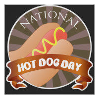 National Hot Dog Day Sign