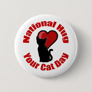 National Hug Your Cat Day Button