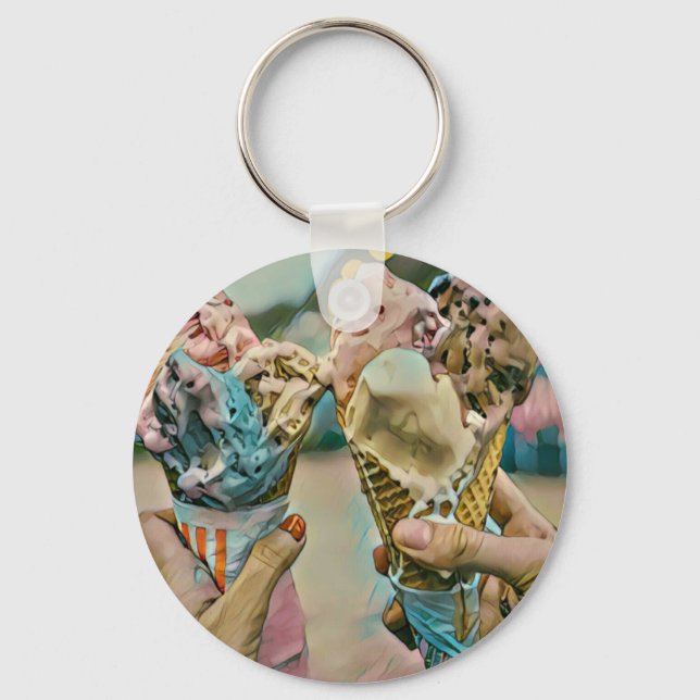 National Ice Cream Day Gift Keychain (Front)