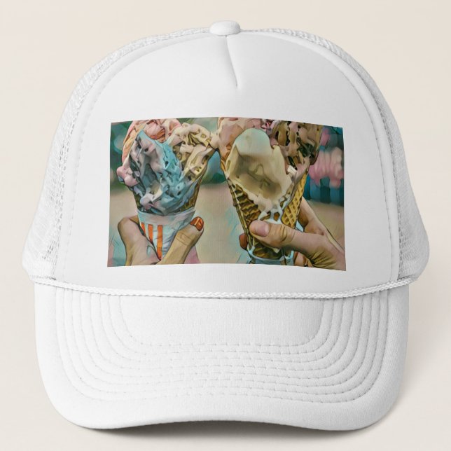 National Ice Cream Day Gift Trucker Hat (Front)