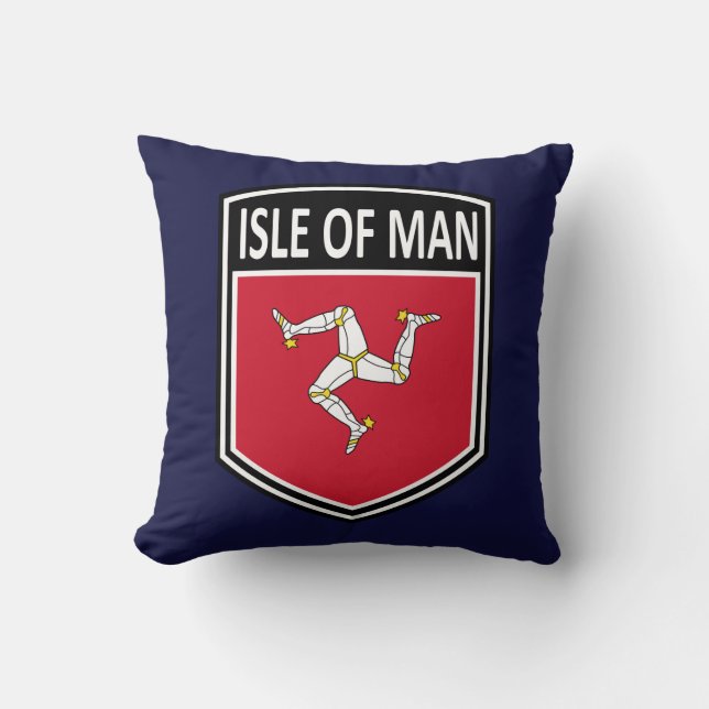 National - Isle of Man Throw Pillow (Front)