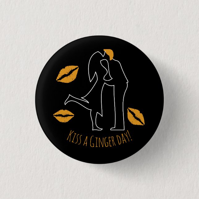 National Kiss a Ginger Day 1 Inch Round Button (Front)