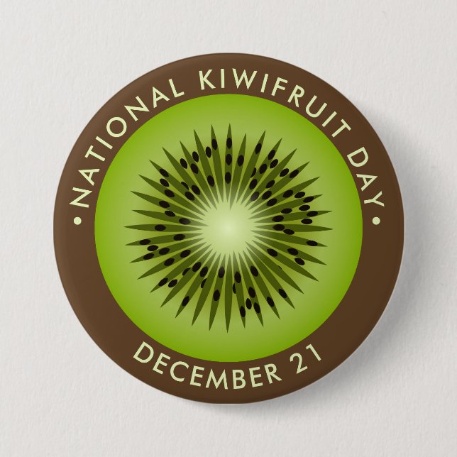 National Kiwifruit Day 3 Inch Round Button (Front)