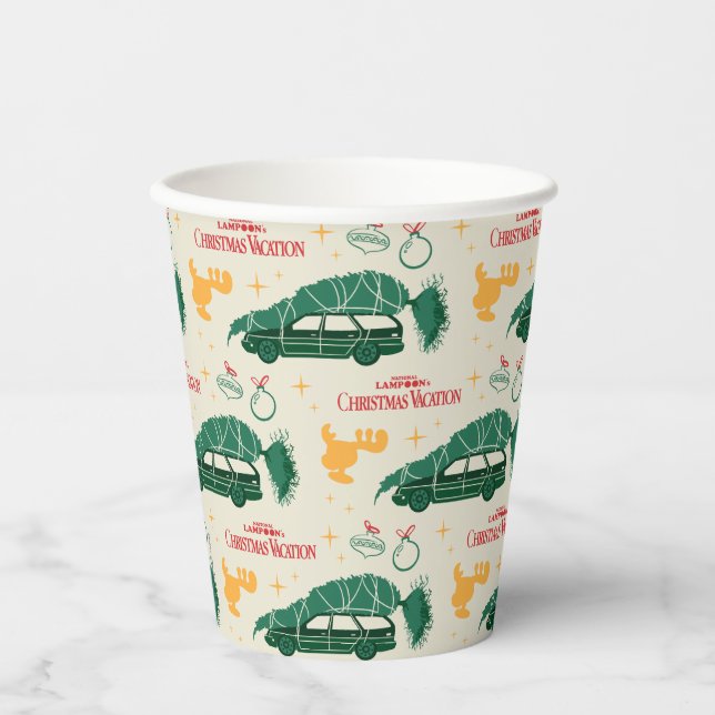 National Lampoon Christmas Tree on Car Pattern Paper Cups (Front)