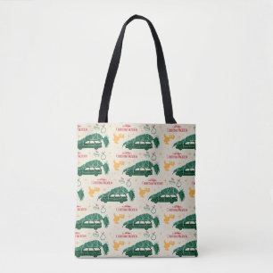 National Lampoon Christmas Tree on Car Pattern Tote Bag