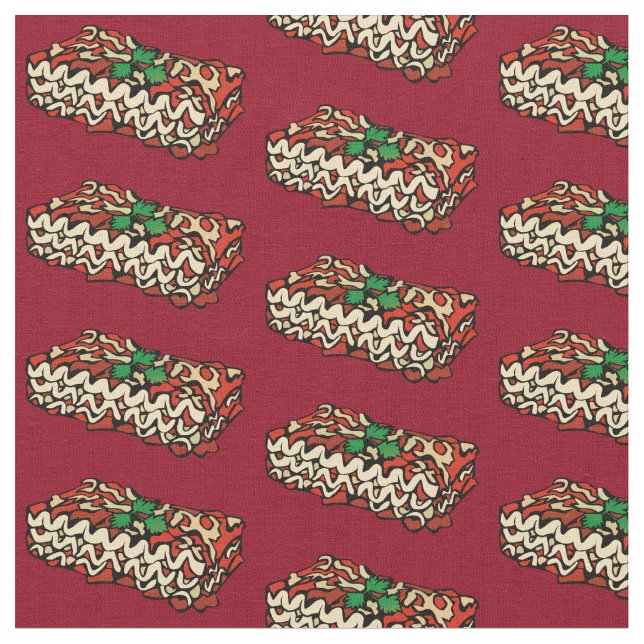 National Lasagna Day Fabric (Close Up)