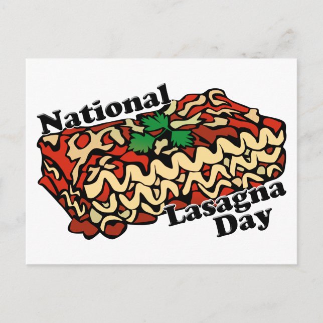National Lasagna Day Postcard (Front)