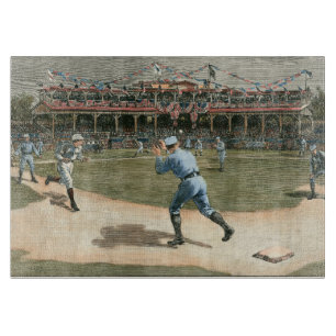 National League Baseball Game 1886 Cutting Board