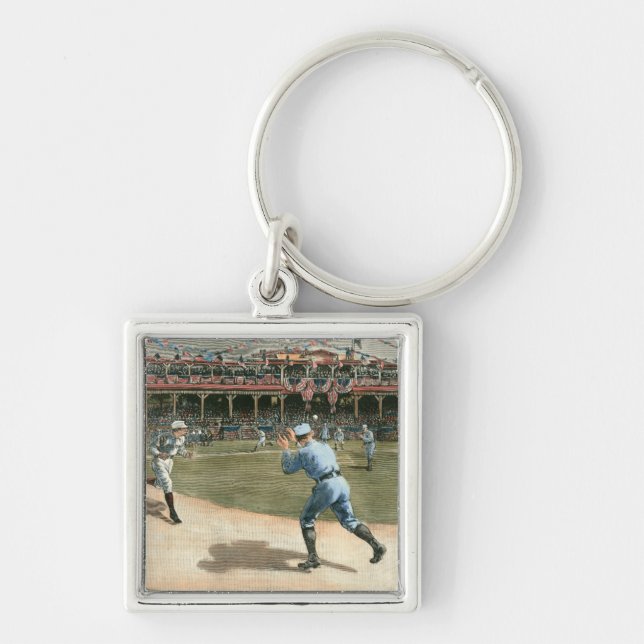 National League Baseball Game 1886 Keychain (Front)
