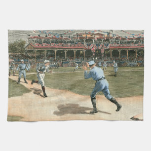 National League Baseball Game 1886 Kitchen Towel
