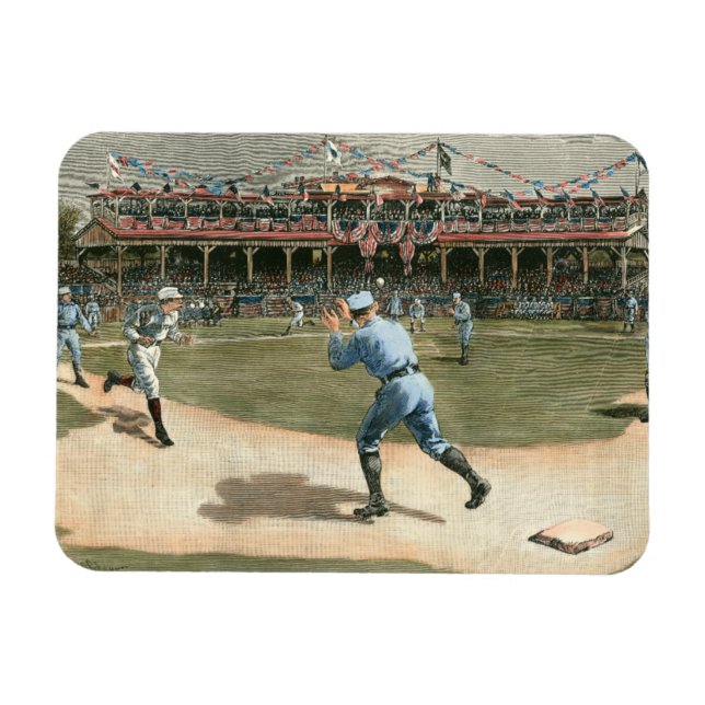 National League Baseball Game 1886 Magnet (Horizontal)