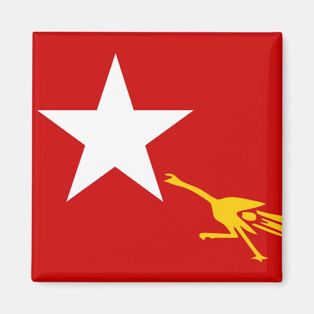 National League For Democracy, Myanmar flag Magnet (Front)