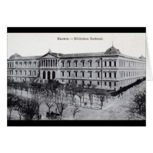National Library, Madrid, Spain c1910 Vintage