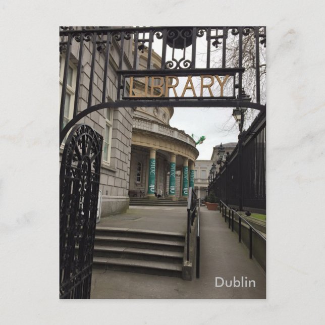 National Library of Ireland, Dublin, Ireland Postcard (Front)