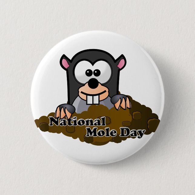 National Mole Day 2 Inch Round Button (Front)