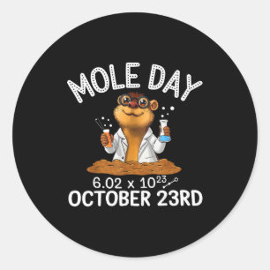 National Mole Day Animal Mammal Mole Whisperer Classic Round Sticker