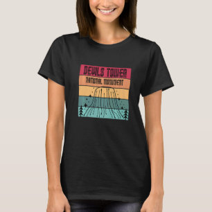 National Monument Devils Tower in Wyoming Hiking N T-Shirt