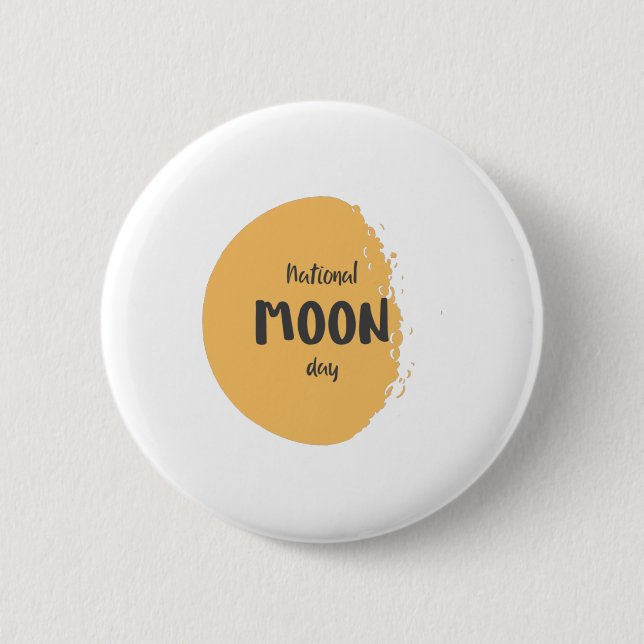 National Moon Day 2 Inch Round Button (Front)