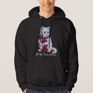 National Multiple Myeloma Awareness Month Burgundy Hoodie