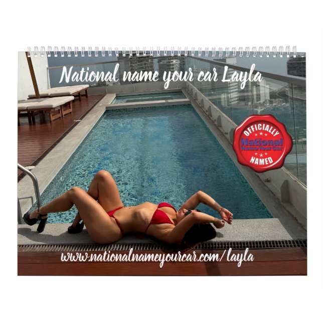 National Name Your Car Layla Calendar (Cover)