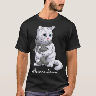 National Narcolepsy Awareness Month Grey Ribbon Cu T-Shirt