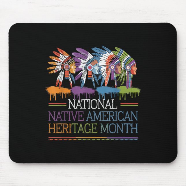 National Native American Heritage Month Heart Mouse Pad (Front)