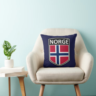 National - Norge Throw Pillow