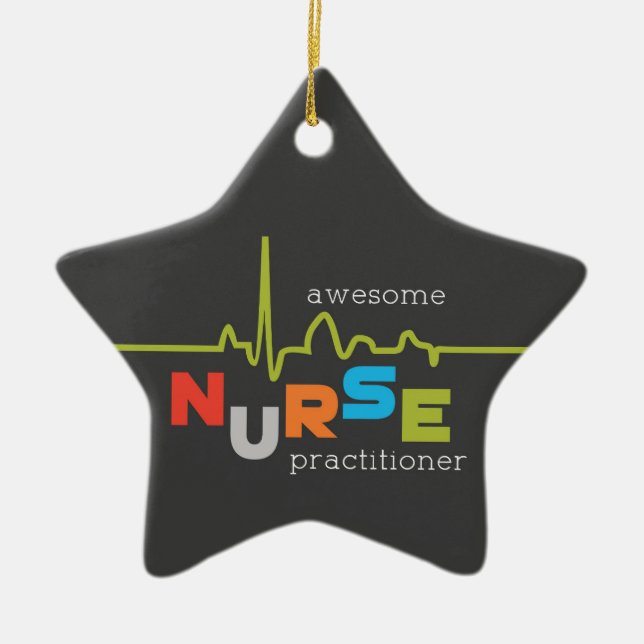National Nurse Practitioner Week Awesome Ceramic Ornament (Front)