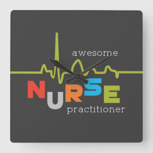 National Nurse Practitioner Week Awesome Square Wall Clock