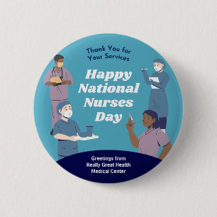 National Nurses Day Customizable 2 Inch Round Button