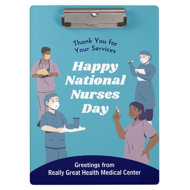 National Nurses Day Customizable Clipboard (Front)
