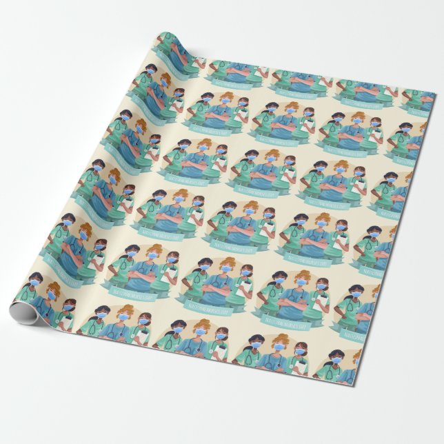 National Nurses Day / Nurse Appreciation Week  Wrapping Paper (Unrolled)