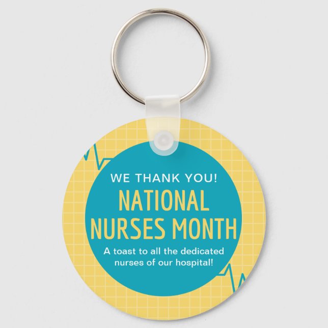 National Nurses Month Keychain (Front)