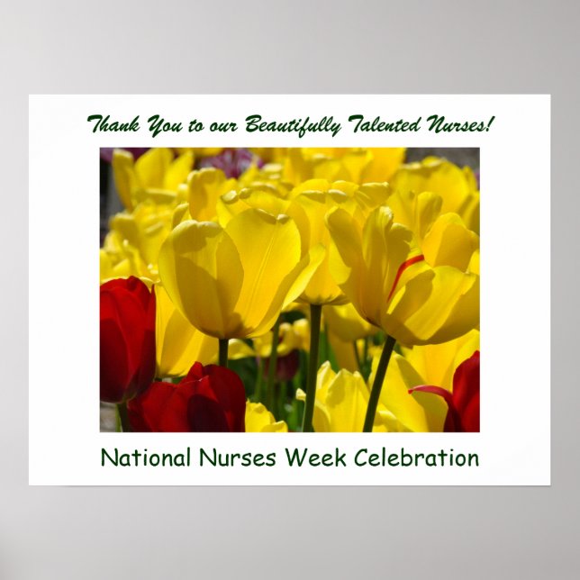 National Nurses Week Celebration poster Tulips (Front)