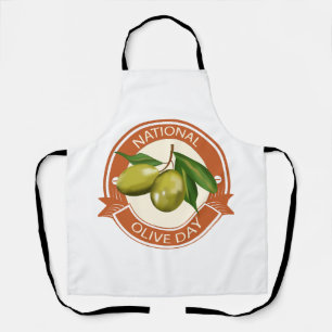 National Olive Day Sign Apron