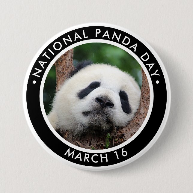 National Panda Day 3 Inch Round Button (Front)