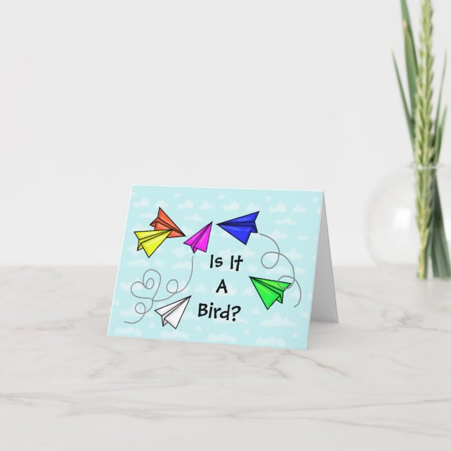 National Paper Airplane Day Card  (Front)