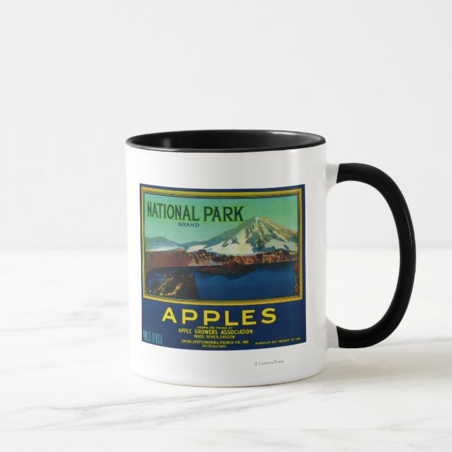 National Park Apple Crate LabelHood River, OR Mug (Right)
