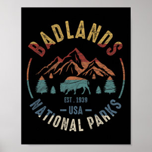 National Park Badlands South Dakota The Mount Rush Poster