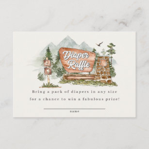 national park diaper raffle invitation insert
