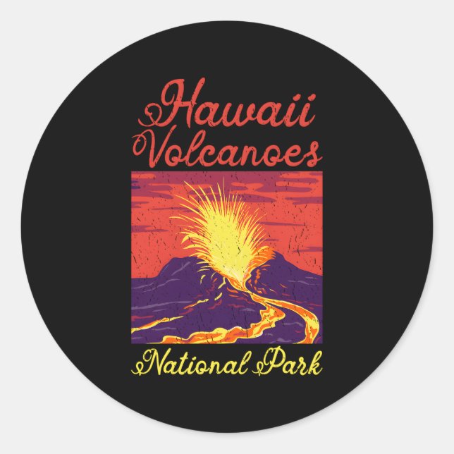 National Park Hawaii Volcanoes National Park Classic Round Sticker (Front)