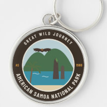 National Park of American Samoa Badge Keychain