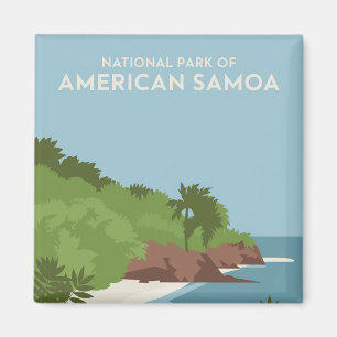 National Park of American Samoa Minimalist Magnet