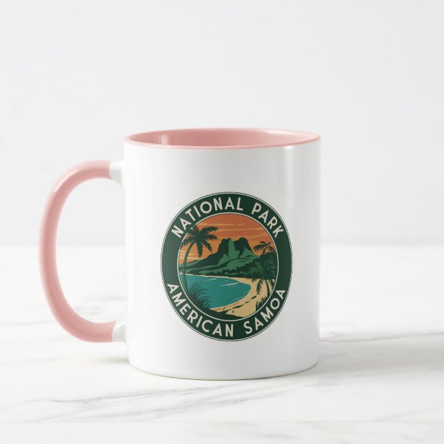 National Park of American Samoa Round Emblem Mug (Left)