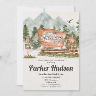 National Park Outdoor baby shower invite