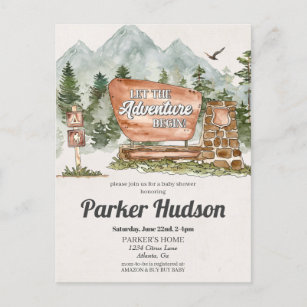 National Park Outdoor baby shower invite Postcard