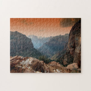National Park Scenic Mountains Sunset Jigsaw Puzzle