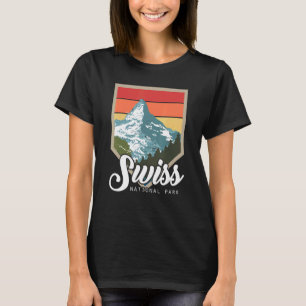 National Park Swiss Souvenir Switzerland Hiking Mo T-Shirt