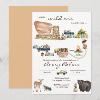 National Park Theme Invitation Baby shower