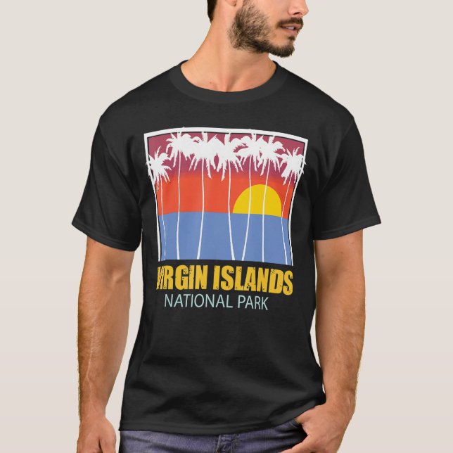 National Park Virgin Islands St John Souvenir Palm T-Shirt (Front)